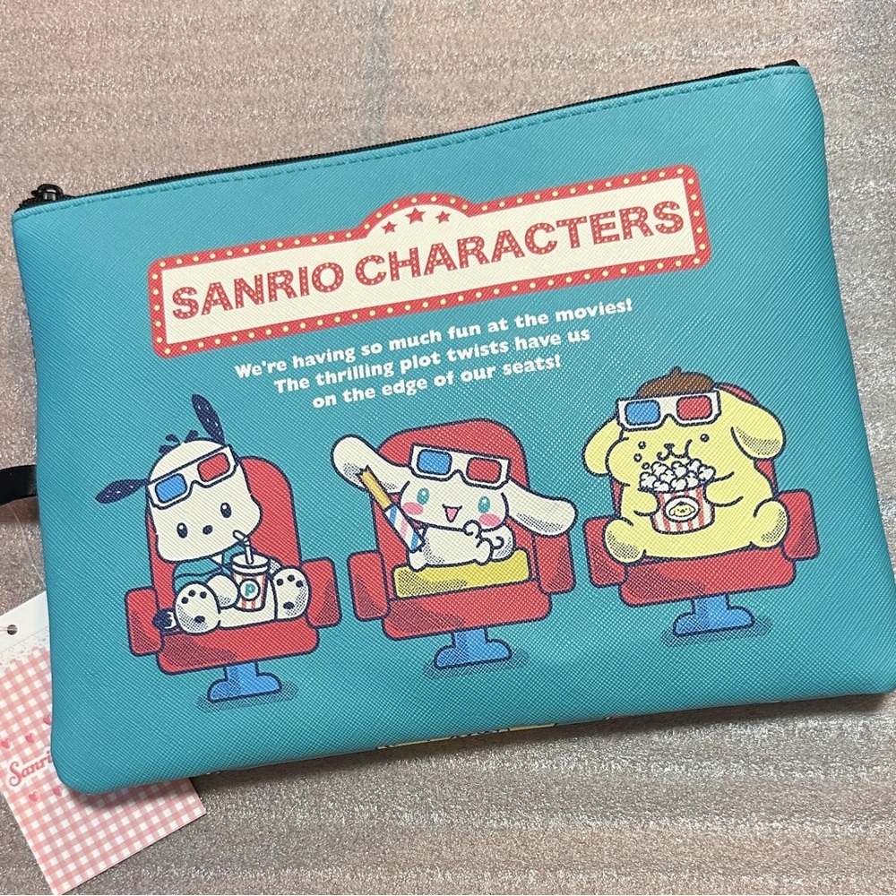 NWT! Sanrio characters pouch/Pochacco,Cinnamoroll,Pompompurin